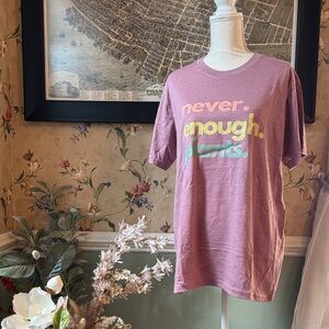 Trendy Mauve Graphic Tee - Short Sleeve